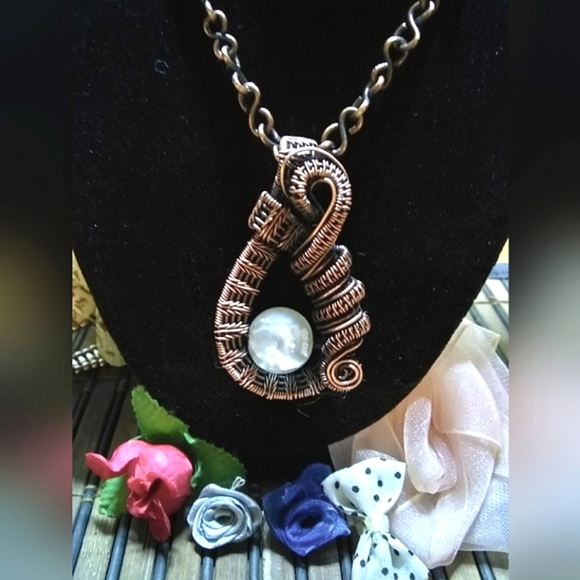 Handcrafted Cracked Quartz Necklace OOAK - Picture 1 of 13